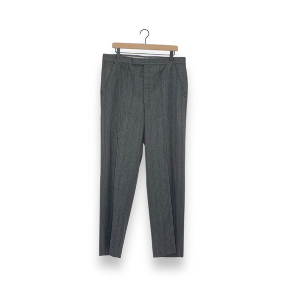 Vintage Christian Dior Monsieur Gray Striped Two Piece Suit TINY FLAW - Picture 4 of 14